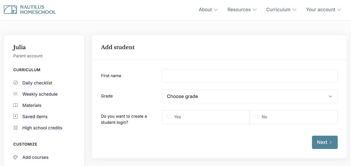 Add student