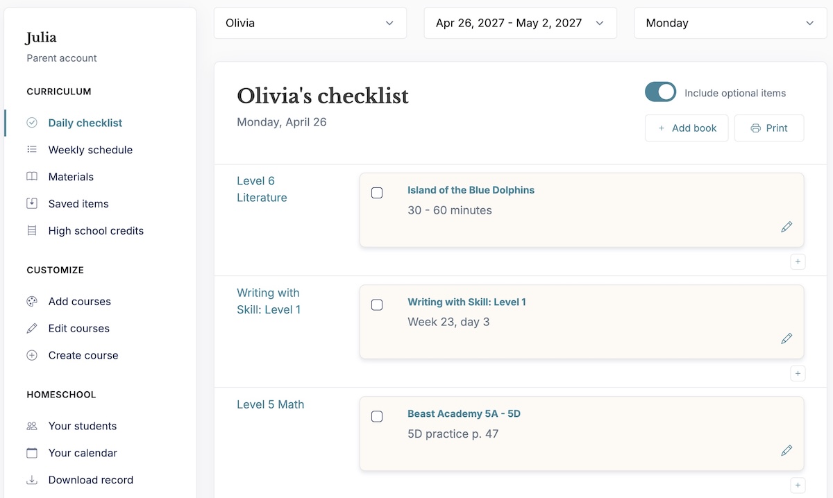 Checklist